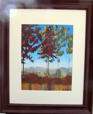 Debra Knecht; Summer Reflections, 2014, Original Painting Acrylic, 20 x 24 inches. Artwork description: 241   Trees, Red, Green, Summer,  ...