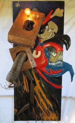 Dominic Haberman; Underdog Versus Robo Copper, 2016, Original Painting Other, 18 x 42 inches. Artwork description: 241  