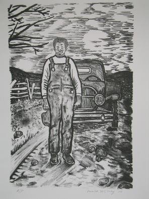Donald Mccray; Mr Stuckey, 2005, Original Printmaking Lithography, 8 x 12 inches. 