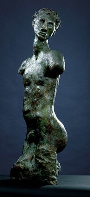 Donatella Richtman; Warrior, 1987, Original Sculpture Bronze, 30 x 130 cm. Artwork description: 241 a youngster, who is searching...