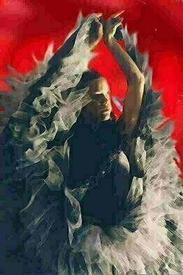Donna Gallant, 'Flame', 2000, original Computer Art,    inches. Artwork description: 3483 This series is based on Flamenco Dancing.  Red, lively and full of passion....