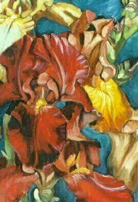Donna Gallant, 'Iris Mix', 2001, original Painting Oil, 30 x 38  inches. Artwork description: 3483 Based on the theme 