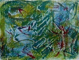 Donna Gallant, 'Red Tree', 2009, original Printmaking Monoprint, 24 x 18  x 0.2 inches. Artwork description: 3138      This piece plays some hid and seek aspects that are fun and unique. ...