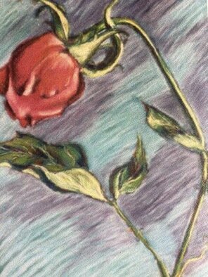 Donna Gallant; Rose 2, 1998, Original Pastel, 19 x 25 inches. Artwork description: 241 Flowers can have a character just like animals and people. This rose looks like itaEURtms bowing. ...