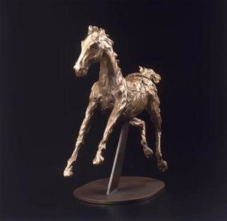 Donna Bernstein; Brown Colt, 2011, Original Sculpture Bronze, 6 x 17 inches. Artwork description: 241 equine, bronze, sculpture, lost wax, cast bronze, tabletop, horse, equestrian, horses...