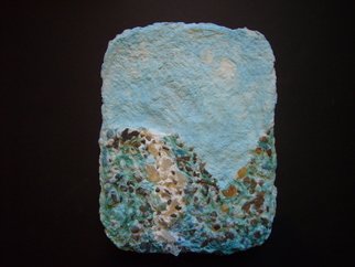 Kathy Donofrio; Cunningham Gultch, 2001, Original Paper, 8 x 10 inches. Artwork description: 241  This is a handmade acid- free paper pulp painting embedded with quartz crystals and stones. ...