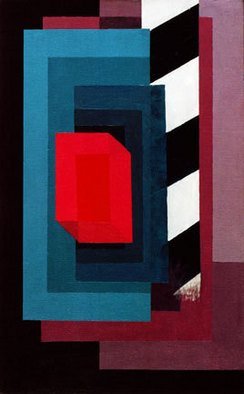 Jerry Reynolds; Worth The Risk, 1992, Original Painting Acrylic, 14 x 23 inches. Artwork description: 241  This straightforward formalist painting explores the idea that,regardless of all it's dangers, Love is always worth the risk. ...