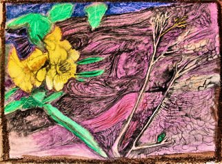 Don Schaeffer; Frozen Daffodil, 2010, Original Pastel Oil, 11 x 14 inches. Artwork description: 241  Autumn, flower, earth,  ...