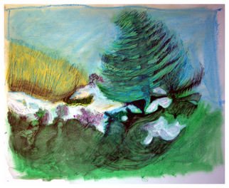 Don Schaeffer; Winter Scene, 2011, Original Pastel Oil, 14 x 17 inches. Artwork description: 241    snow trees bushes and winter weeds    ...