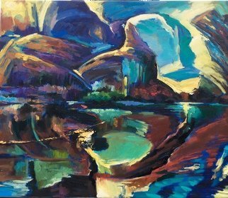 Alexander Donskoi; Gold And Blue, 2008, Original Painting Oil, 93 x 75 cm. Artwork description: 241 PAINTING OIL ON CANVAS...