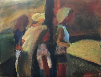 Bob Dornberg; Group, 2021, Original Painting Oil, 20 x 16 inches. Artwork description: 241 PEOPLE ENTER AS A GROUP...