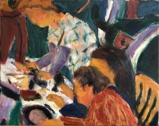 Bob Dornberg, 'Rib Dinner', 2019, original Painting Oil, 20 x 16  inches. Artwork description: 3099 SERVING TO PARTY...