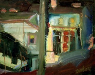 Bob Dornberg, 'Twilight House', 2020, original Painting Oil, 20 x 16  x 1 inches. Artwork description: 2307 House as seen at twilight...