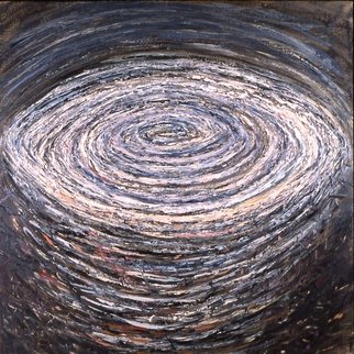 Dorothy Englander; Whirlpool, 1991, Original Painting Oil, 24 x 24 inches. Artwork description: 241  Part of a series about storms, this work is a maelstrom, or whirlpool, a metaphor for turbulence in life, or in water, or in atmosphere. twister weather abstract storm impasto expressive energy movement water    ...