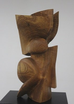 Daniel Lombardo; Flight, 1986, Original Sculpture Wood, 10 x 18 inches. Artwork description: 241              abstract  wood carved            ...