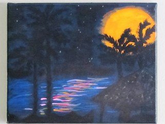 David Sanchez; 2 Am Ocean, 2016, Original Painting Acrylic, 8 x 10 inches. Artwork description: 241  Inspired by the night and the waters...