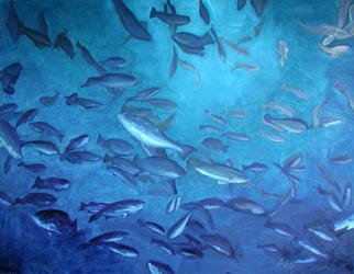 Donna Schaffer; Blue Rock Fish In Montere..., 2002, Original Painting Oil, 40 x 30 inches. Artwork description: 241 Oil Painting of Blue Rock Fish in Monterey Bay. Based on the artist' s personal experience when diving in Monterey, California. ...
