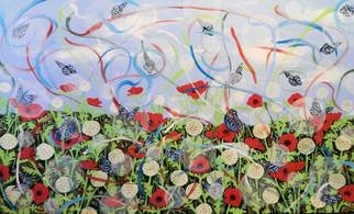 Daniel Topalis; Dandelion Poppy Orbs, 2014, Original Painting Acrylic, 60 x 36 inches. Artwork description: 241               panting acrylic canvas              ...