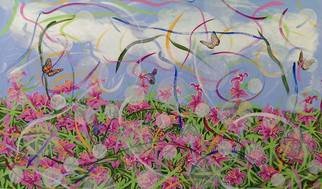 Daniel Topalis; Pink Lily Orbs, 2014, Original Painting Acrylic, 60 x 36 inches. Artwork description: 241                panting acrylic canvas               ...