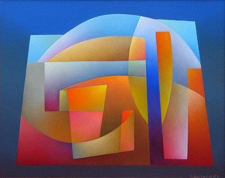 Orest Dubay; Fantastic Evening V, 2015, Original Painting Oil, 50 x 40 cm. Artwork description: 241    abstract   ...