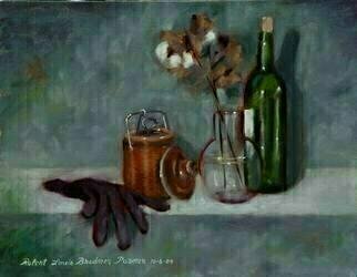 Lou Posner, 'Still Life With Cotton', 2004, original Painting Oil, 18 x 14  x 1 inches. Artwork description: 3495 The results of a 12- hour private oil painting lesson. ...