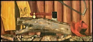 Lou Posner; Woodscape, 1972, Original Painting Oil, 36 x 16 inches. Artwork description: 241 This painting was done in Appleton, Wisconsin, on Jan. 12, 1972, the 17th painting of mine since I turned pro in December of 1970.  It is a very, very early work.  Hence the amount of the price.  Not many early works of this era are still available ...