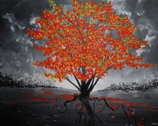 Stefan Duncan; Blaze In The Twilight, 2017, Original Painting Acrylic, 30 x 24 inches. Artwork description: 241 Acrylic, tree, contemporary, impressionism, spiritual, Light, mystical...