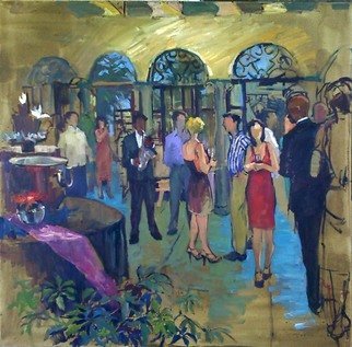 Durre Waseem; An Evening At RAM, 2008, Original Painting Oil, 33 x 33 inches. Artwork description: 241  At one of the Riverside Art Museum events where I was one of the guest artists to paint. ...