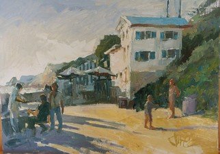 Durre Waseem; Crystal Cove White Cottage, 2018, Original Painting Oil, 16 x 12 . 