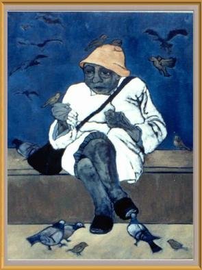 Bozena Dusseau Labedz; BIRD WOMAN SERIE OF CRAZY..., 2000, Original Painting Oil, 100 x 150 cm. Artwork description: 241 WILL BE EXHIBITED JULY- SEPT 2001 INPRESENDENTIAL CHANCELARY IN WARSAW POLAND...