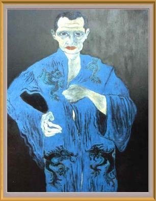 Bozena Dusseau Labedz; MAN IN KIMONO, 2000, Original Painting Oil, 100 x 140 cm. 