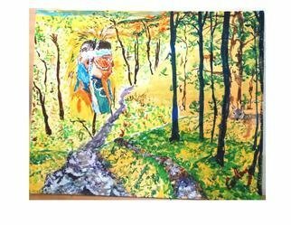 Jack Earley; Assiniboine, 2014, Original Painting Other, 20 x 16 inches. Artwork description: 241 This ink and watercolor painting depicts scenes from eastern Montana and an image of an Assiniboine from that region.  Paper on strecher bars, it is preserved with high quality soluvar varnish. ...