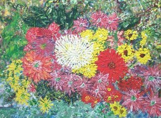 Jack Earley, 'Fuji Mum', 2001, original Painting Acrylic, 48 x 36  x 1 inches. Artwork description: 1911 I love this Fuji mum.  Soluvar varnish covers the painting for preservation and the edges are painted with antique gold....