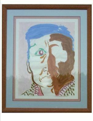 Jack Earley; Navaho Man, 1990, Original Painting Other, 28 x 34 inches. Artwork description: 241 This portrait is painted in sumi- e ink on hand- made rice paper, with acid- free matting and a wood frame with uv conservation glass. ...