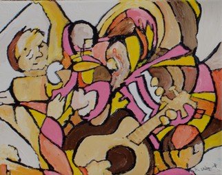 Richard Wynne; Bandera De Tejano, 2011, Original Painting Oil, 14 x 11 inches. Artwork description: 241   oil_ tex- mex_ music_ border music_ mexican_ abstract_ non- representational_ mexican rock ...