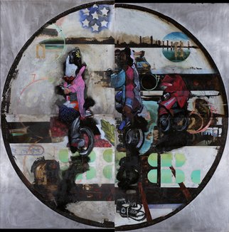 Edem Elesh; Mnemonic Devotion I, 2021, Original Mixed Media, 48 x 48 inches. Artwork description: 241 Celebrating a life now past. Travel, no social distancing, no masks, autonomy, sharing of different cultures, and religions, on a face- to- face basis. ...