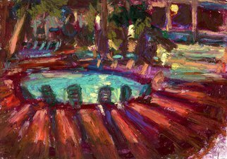 Edem Elesh, 'Night Sprints', 2010, original Pastel Oil, 10 x 7  x 1 inches. 