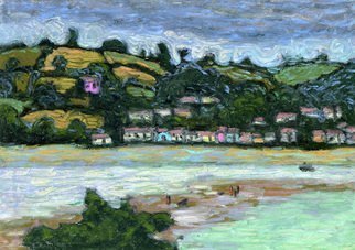 Edem Elesh, 'Pewter Tide', 2008, original Pastel Oil, 10 x 7  x 1 inches. 