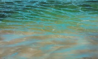 Edna Schonblum, 'Transparencie 31', 2015, original Painting Oil, 45 x 27  x 1 cm. Artwork description: 1758        sea transparencie sand   transparencie sand sea studie     ...