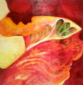Renee Barton; 1760 Strawberry, 2014, Original Painting Other, 30 x 30 inches. Artwork description: 241     Abstract still life, Oil and encaustic paint   ...