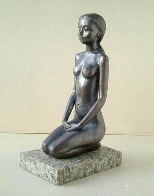Alexander Efimov; Girl, 2000, Original Sculpture Bronze, 12 x 18 cm. 