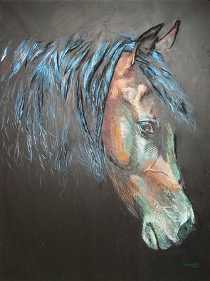 Erick Nogueda; Savage Colors I, 2012, Original Painting Acrylic, 80 x 60 cm. Artwork description: 241     Handmade horse paintings in neoimpresionist tendency.     ...