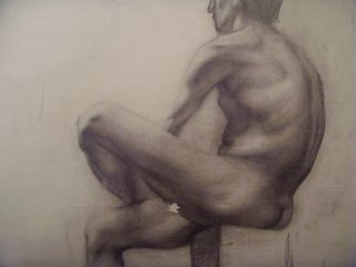 Manana N Saks ; Torso, 2007, Original Drawing Pencil, 28 x 24 inches. 