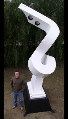 Esmoreit Koetsier; Movement, 2004, Original Sculpture Steel, 65 x 172 inches. 