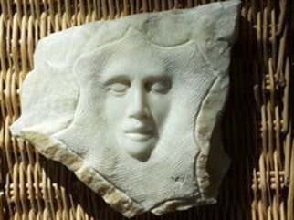 Andrew Wielawski; Trauma, 2016, Original Sculpture Stone, 5 x 4 inches. Artwork description: 241 This is carved from a large chip of Statuario di Michelangelo, which came off a large block during shipping to the United States.  Its part of the collection of the Downing Museum in Kentucky. ...