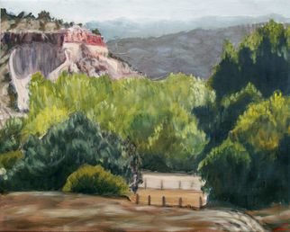 Elena Sokolova; Landscape With A Rock, 2015, Original Painting Oil, 50 x 40 cm. Artwork description: 241   Landscape   ...