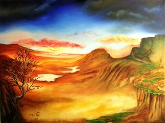 Eli Gross; Mist Enshrouded Isle Of Skye, 2014, Original Painting Oil, 70 x 50 cm. Artwork description: 241  Isle of Skye landscape ...
