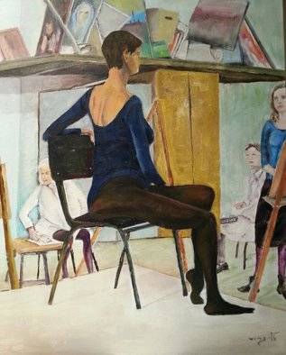 Eli Gross; The Master Class, 2014, Original Painting Oil, 50 x 40 cm. 