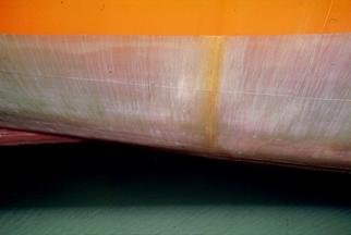 Ellen Spijkstra; 12, 2002, Original Photography Color, 41 x 27 inches. Artwork description: 241 Detail of a tanker; bright orange, whitisch and turquoise.Laminated with a semi- matt UV protection layer. ...