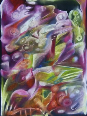 Niels Ellmoos; Jazz Improvisation, 2005, Original Pastel, 48 x 60 cm. 